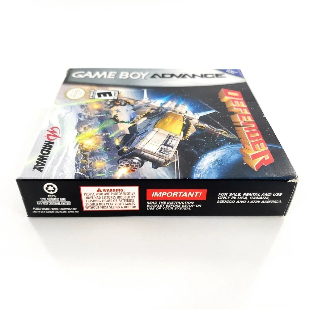Defender (Nintendo Game Boy Advance, 2002) Authentic Complete Tested & Works